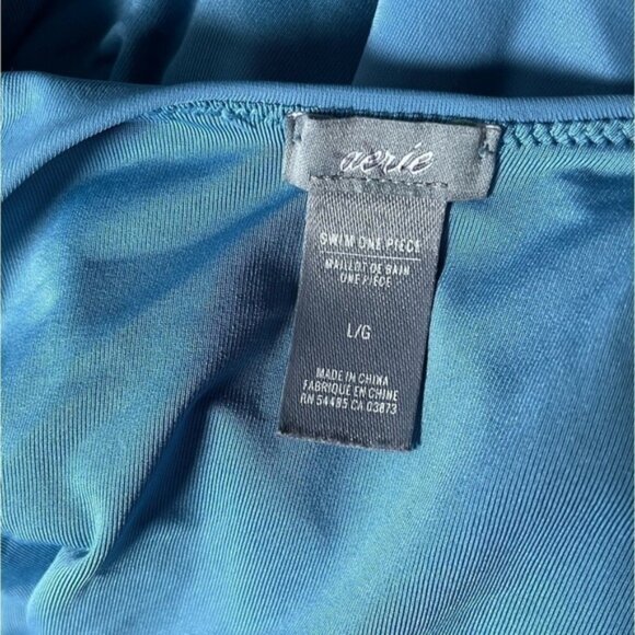 Aerie Large Swimsuits Blue One Piece Swimwear Beach Summer Vacation Scoop Sexy L - Picture 6 of 9